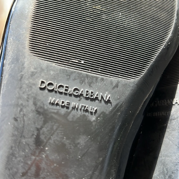 Dolce & Gabbana Black Patent Ballet Flats Shoes 38 - Picture 8 of 9